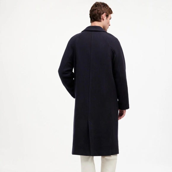 New MADEWELL Mens XS Raglan-Sleeve Topcoat Italian Fabric Deep Navy $398 NS361 - Picture 5 of 6